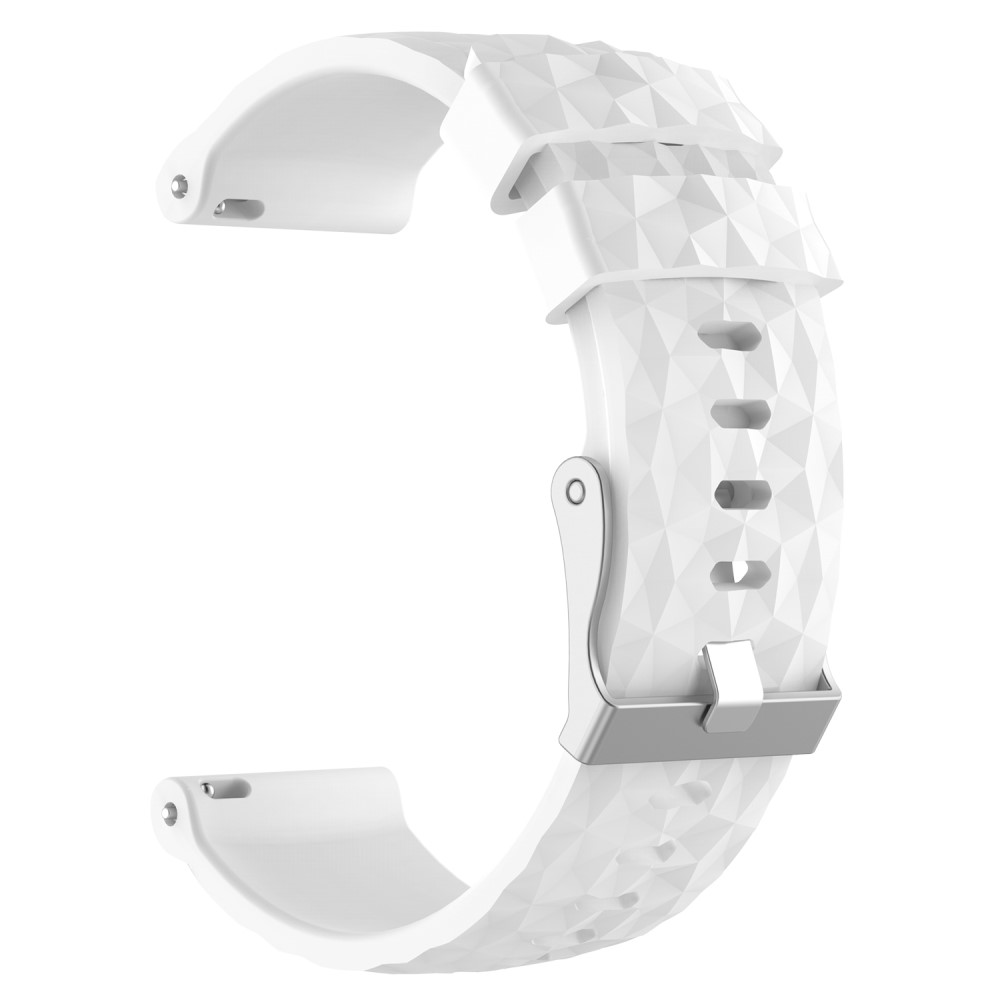  Silikon Armband Diamond Textur Suunto (24mm) Vit - Teknikhallen.se