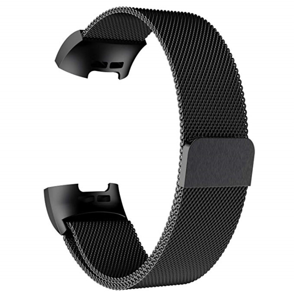  Milanese Loop Metall Armband Fitbit Charge 4/3 Svart - Teknikhallen.se