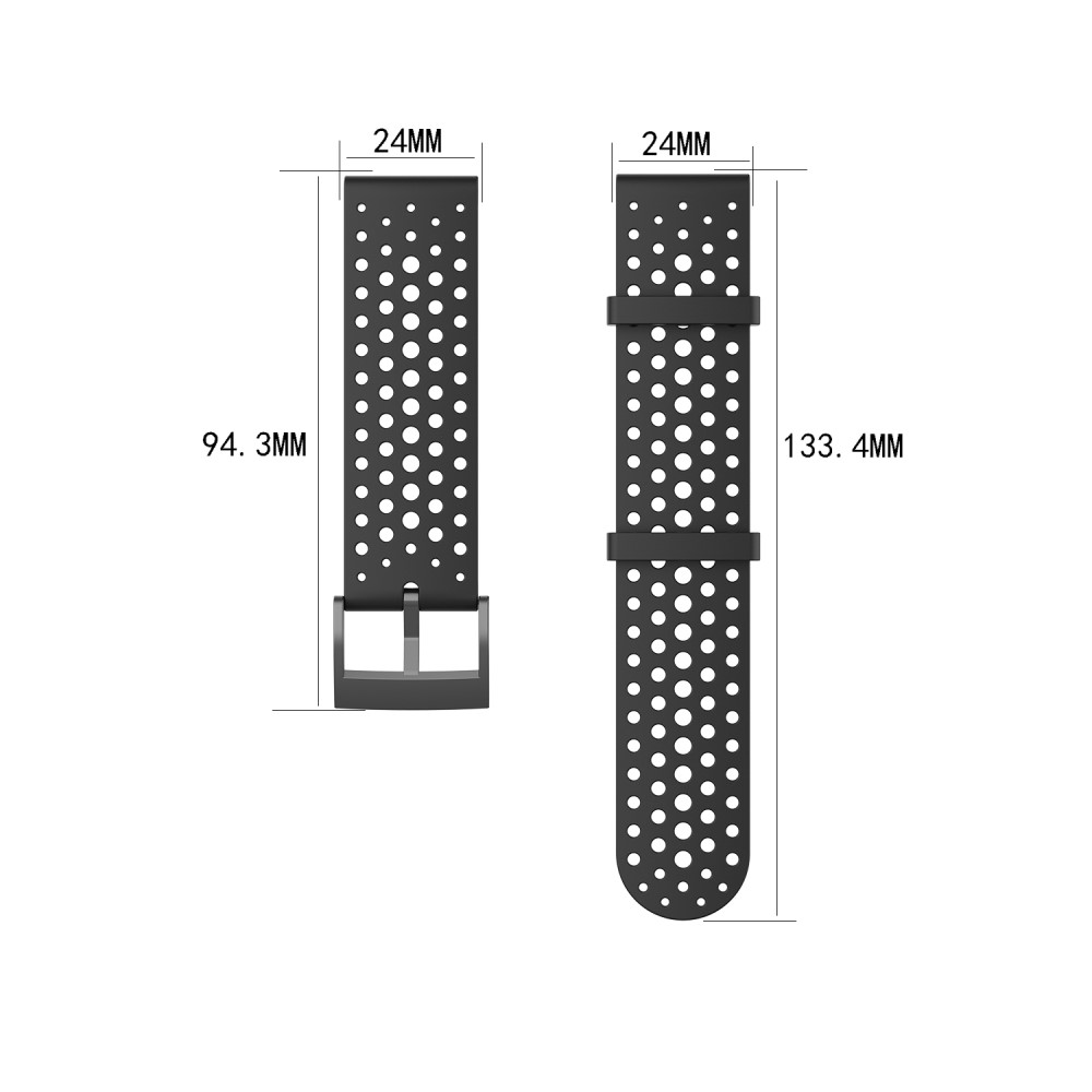  Ihligt Silikon Armband Suunto (24mm) Svart - Teknikhallen.se