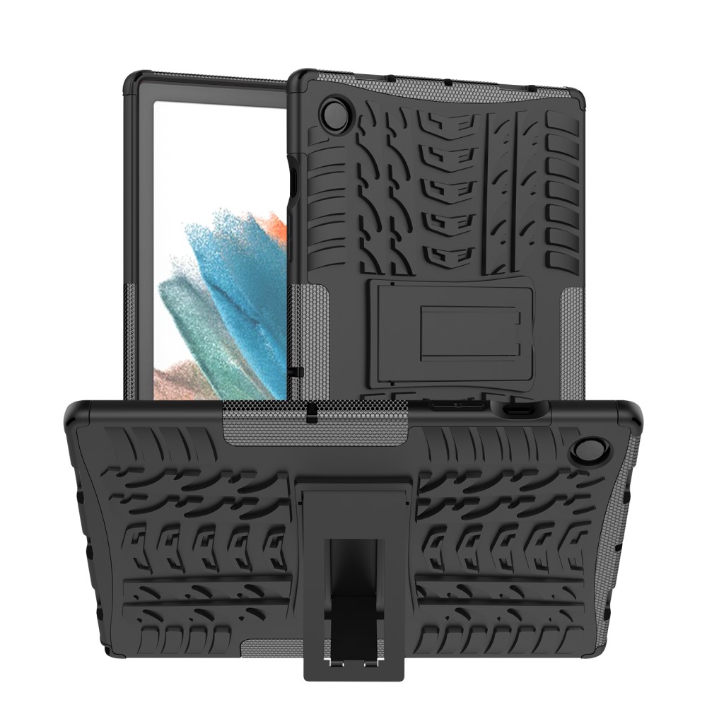  Samsung Galaxy Tab A8 10.5 (2021) Skal Rugged Kickstand Armor Svart - Teknikhallen.se