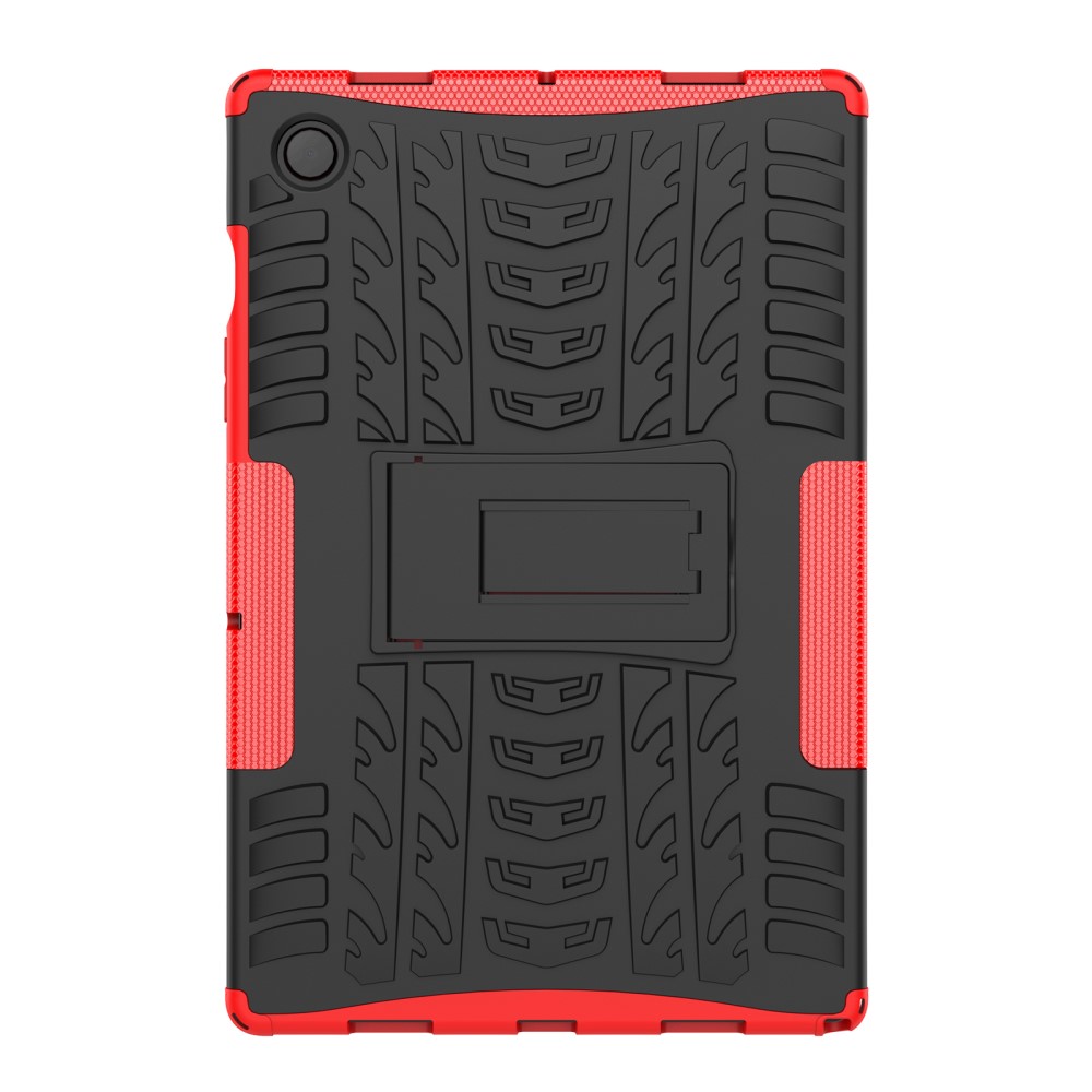  Samsung Galaxy Tab A8 10.5 (2021) Skal Rugged Kickstand Armor Röd - Teknikhallen.se