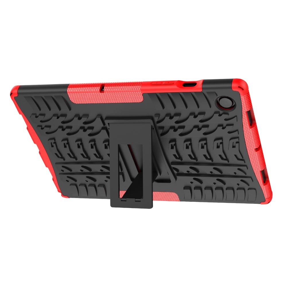  Samsung Galaxy Tab A8 10.5 (2021) Skal Rugged Kickstand Armor Röd - Teknikhallen.se