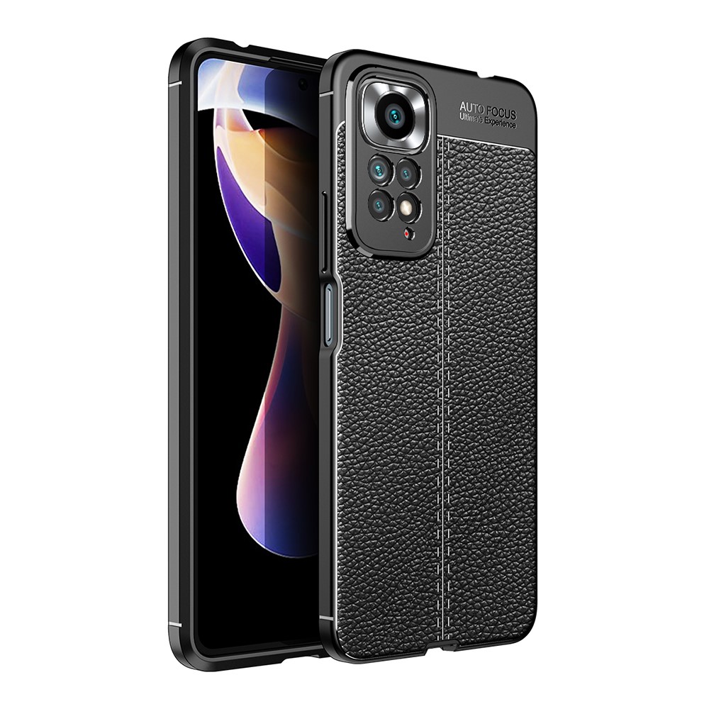  Xiaomi Redmi Note 11 Pro 5G Skal Litchi Textur Svart - Teknikhallen.se