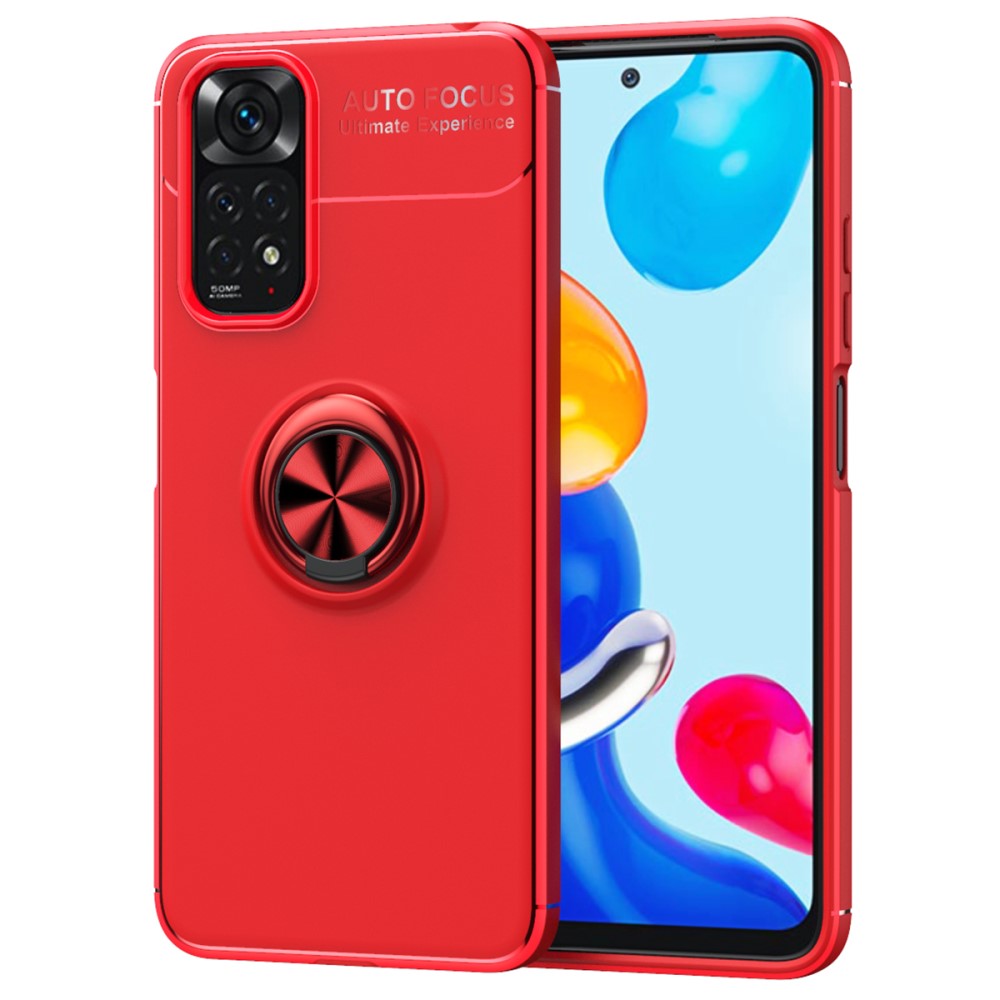  Xiaomi Redmi Note 11 4G Skal Ring Röd - Teknikhallen.se