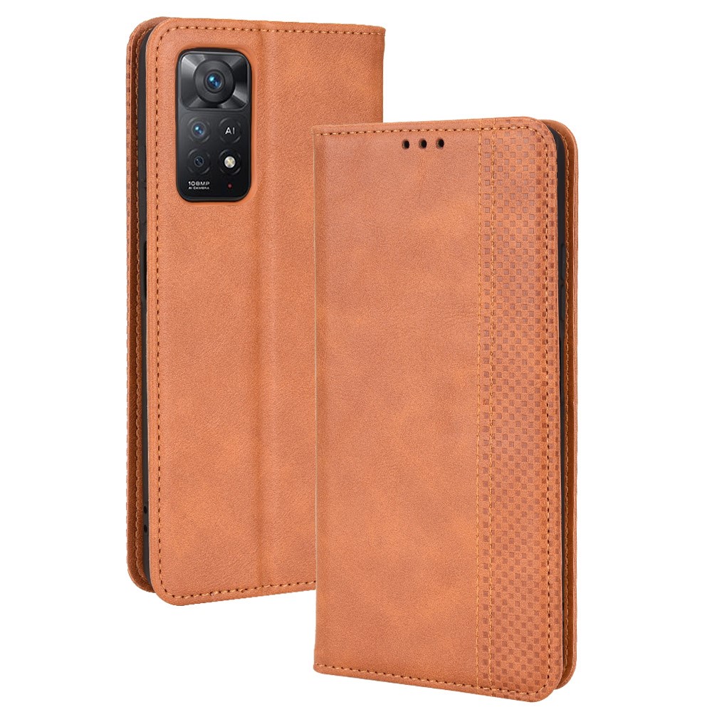  Xiaomi Redmi Note 11 Pro 5G Fodral Flip Vintage Brun - Teknikhallen.se