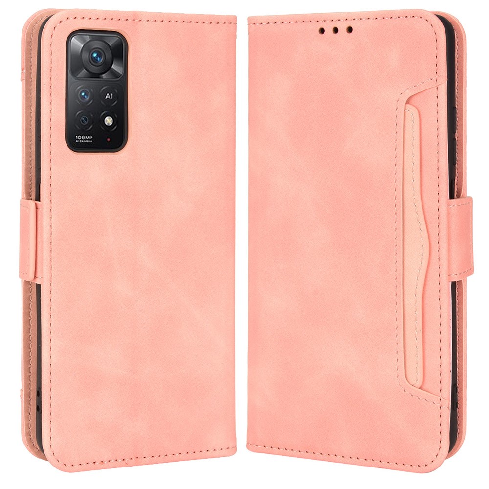  Xiaomi Redmi Note 11 Pro 5G Fodral Avtagbart Kortfodral Ljus Rosa - Teknikhallen.se