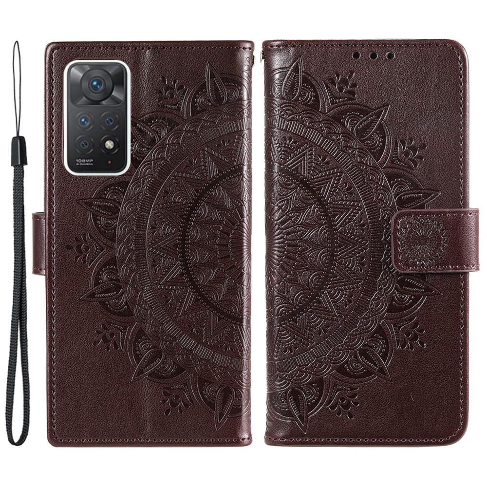  Xiaomi Redmi Note 11 Pro 5G Fodral Mandala Lder Brun - Teknikhallen.se