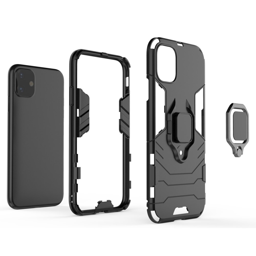  iPhone 11 - Armour Ring Skal - Funkar med magnethållare - Svart - Teknikhallen.se