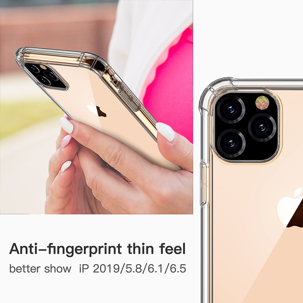  iPhone 11 Pro Max - Shockproof TPU Skal - Transparent - Teknikhallen.se