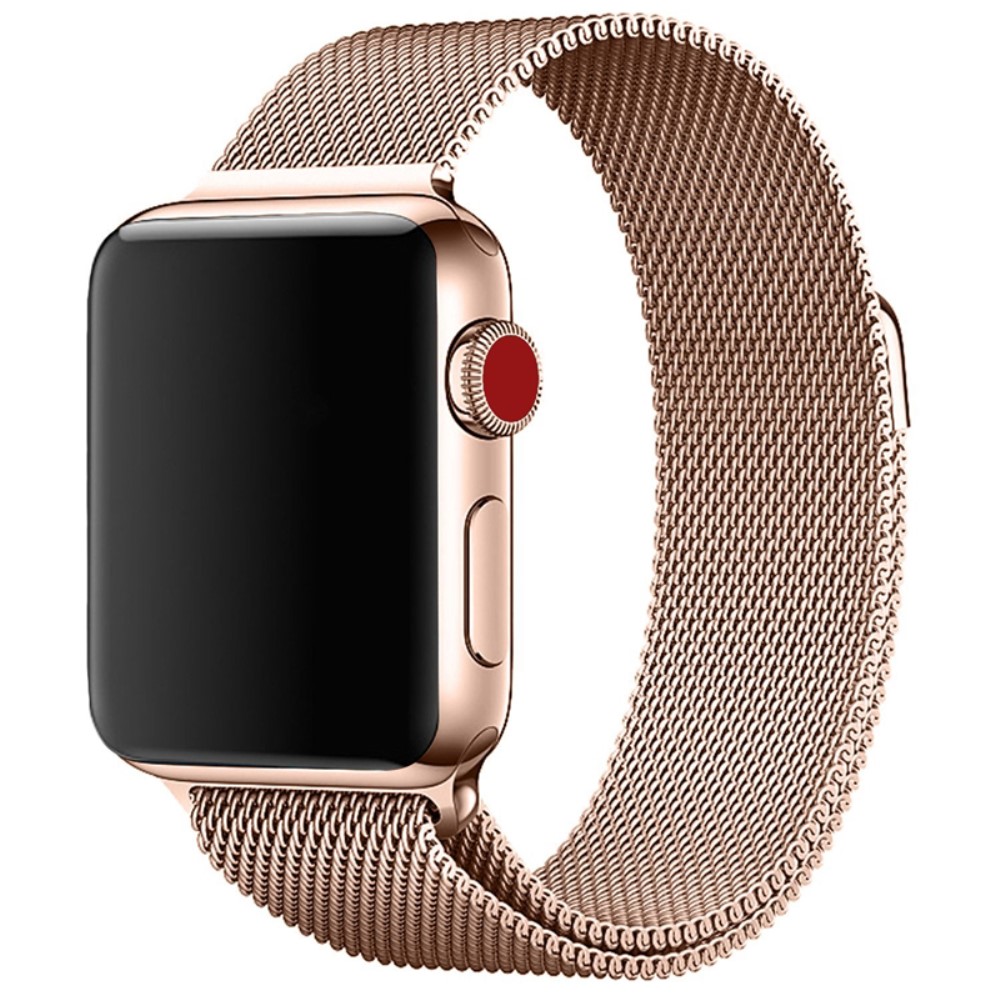  Milanese Loop Metall Armband Apple Watch 42/44/45/49 mm Rosguld - Teknikhallen.se