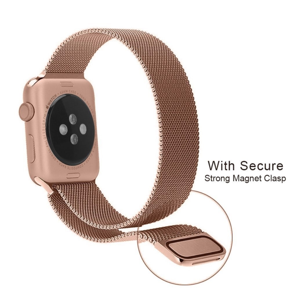  Milanese Loop Metall Armband Apple Watch 41/40/38 mm - Rosguld - Teknikhallen.se