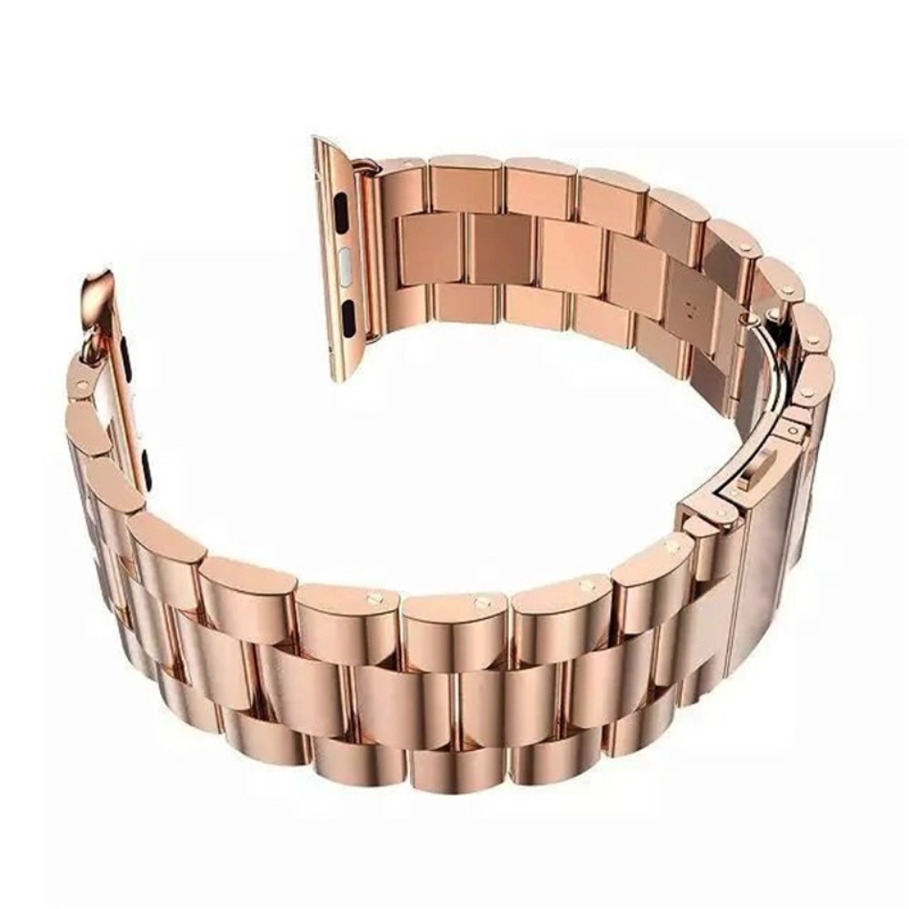  Lyxigt Metallarmband Apple Watch 42/44/45/49 mm Roséguld - Teknikhallen.se