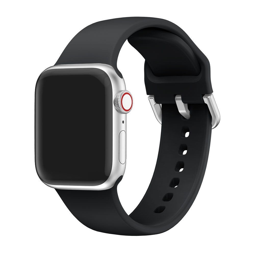  Silikon Armband - Apple Watch 41/40/38 mm - Svart - Teknikhallen.se