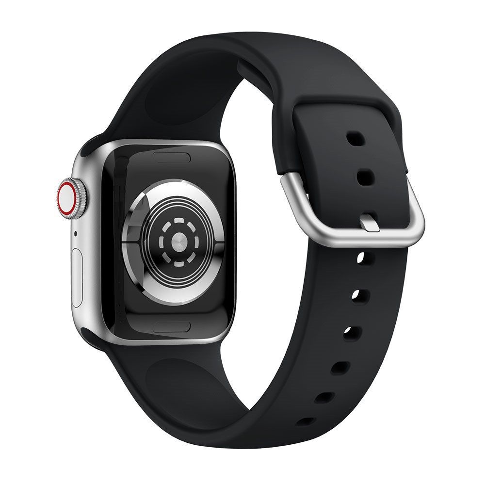  Silikon Armband - Apple Watch 41/40/38 mm - Svart - Teknikhallen.se