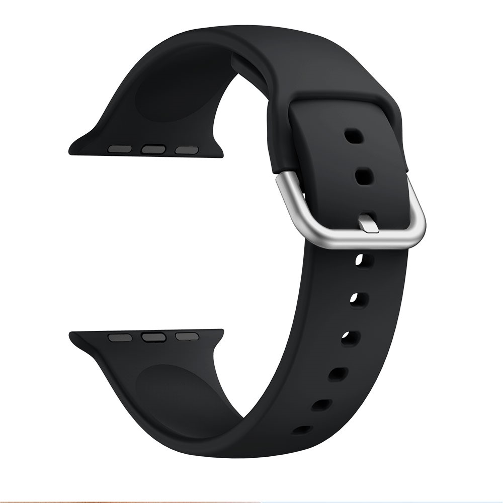  Silikon Armband - Apple Watch 41/40/38 mm - Svart - Teknikhallen.se