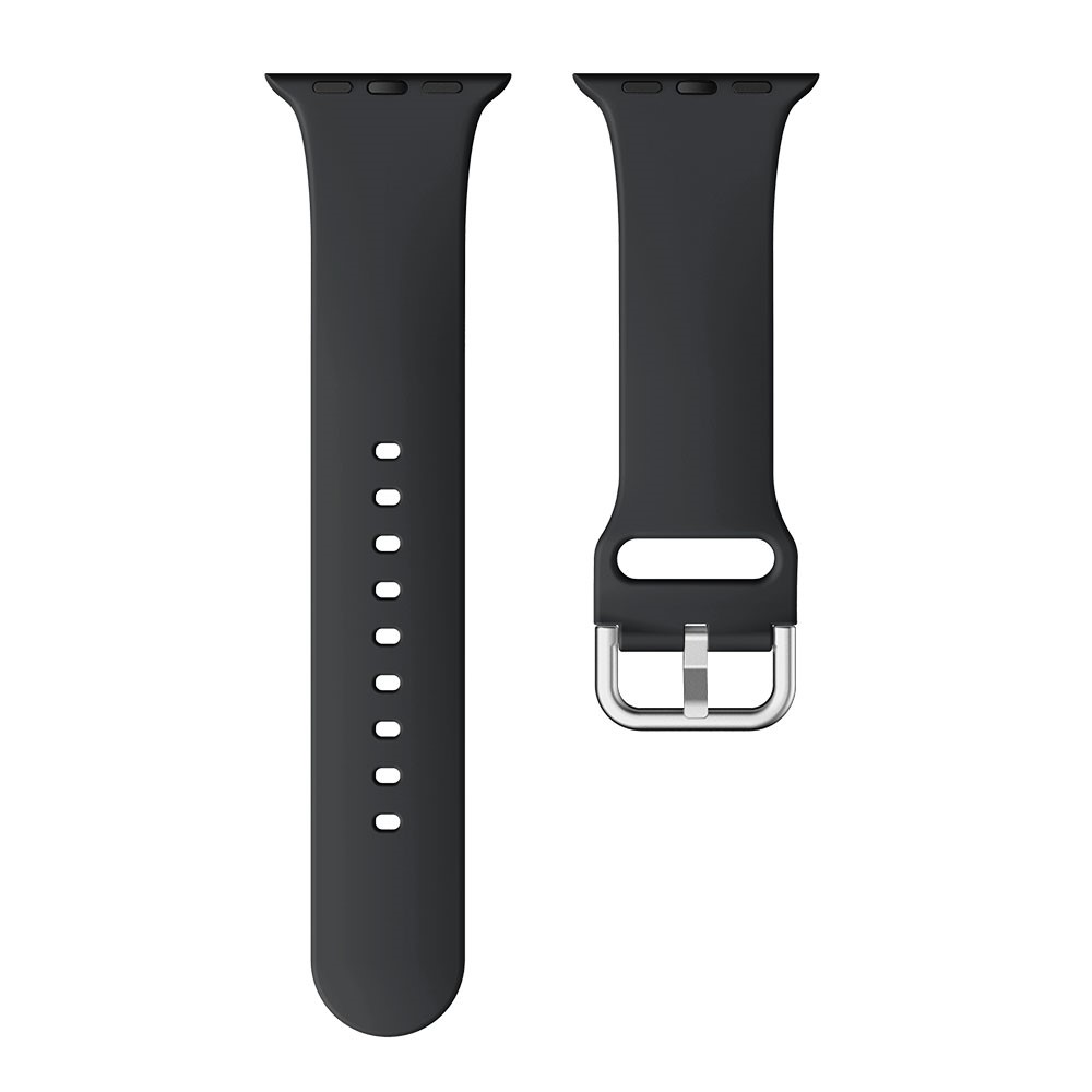  Silikon Armband - Apple Watch 41/40/38 mm - Svart - Teknikhallen.se