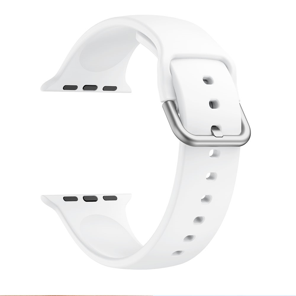  Silikon Armband - Apple Watch 41/40/38 mm - Vit - Teknikhallen.se