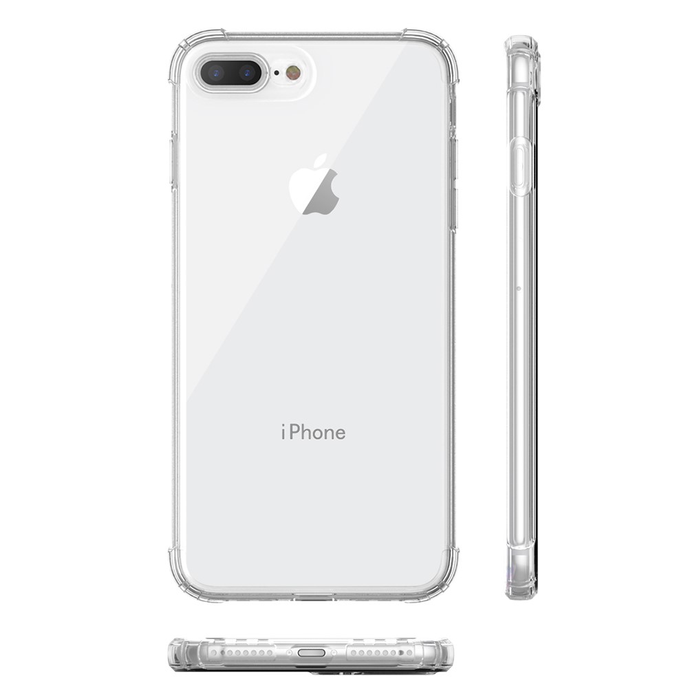  iPhone 7/8 Plus - Shockproof TPU Skal - Transparent - Teknikhallen.se