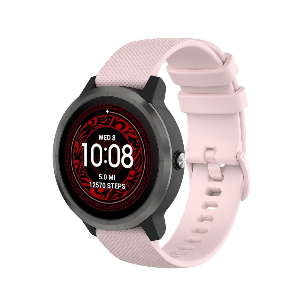 Silikon Armband För Smartwatch - Ljus Rosa (20mm) - Teknikhallen.se