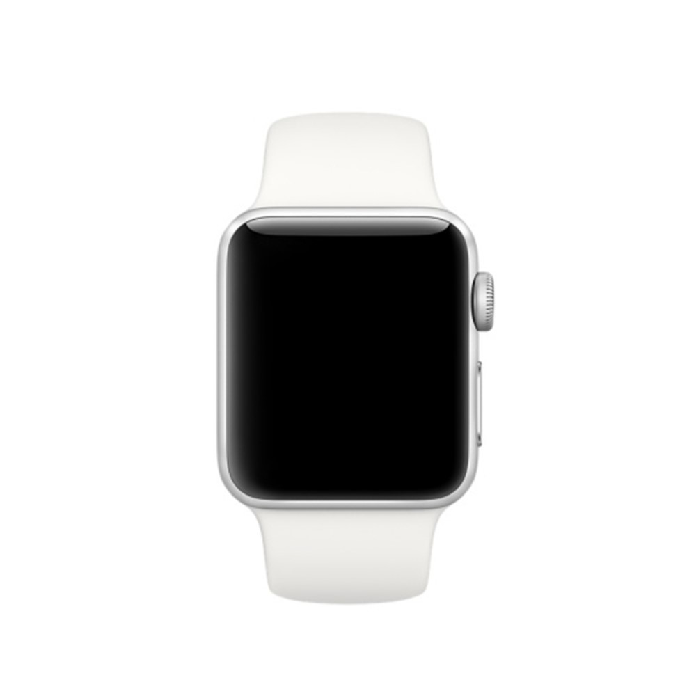  Silikon Armband Apple Watch 42/44/45/49 mm Vit (M/L) - Teknikhallen.se
