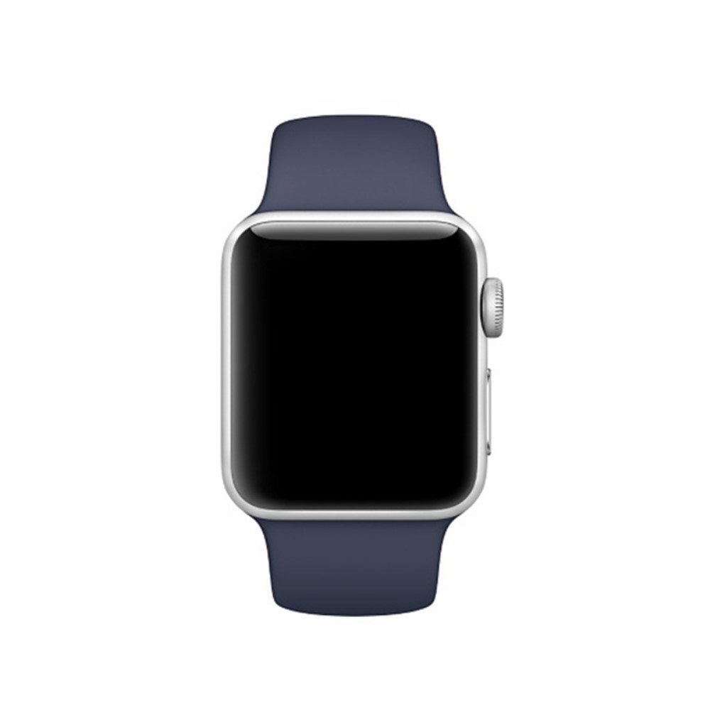  Silikon Armband Apple Watch 42/44/45/49 mm Navy Blue (M/L) - Teknikhallen.se