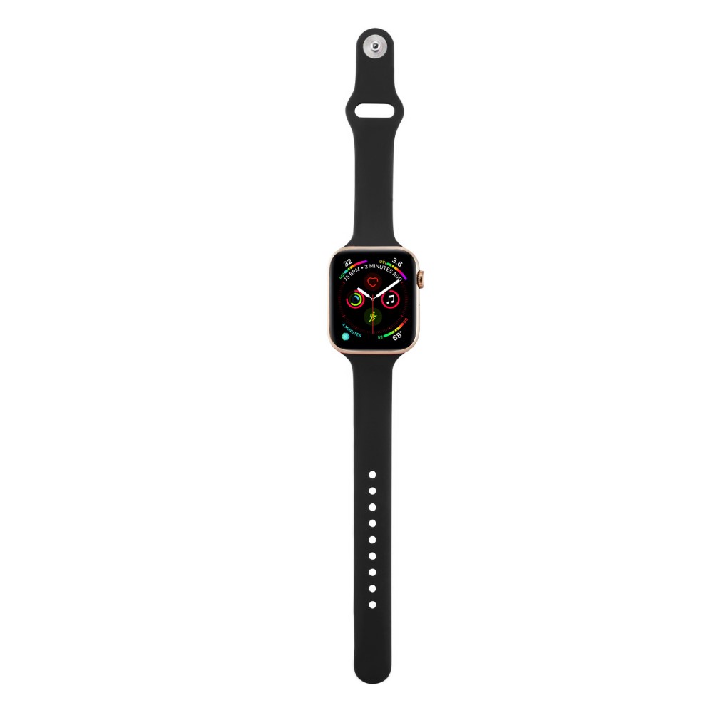  Silikon Armband Apple Watch 42/44/45/49 mm Svart - Teknikhallen.se