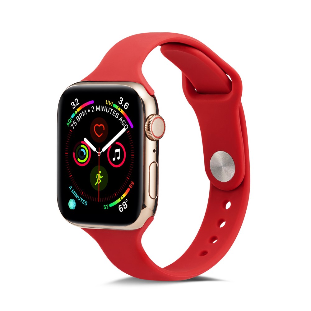  Silikon Armband Apple Watch 42/44/45/49 mm Röd - Teknikhallen.se