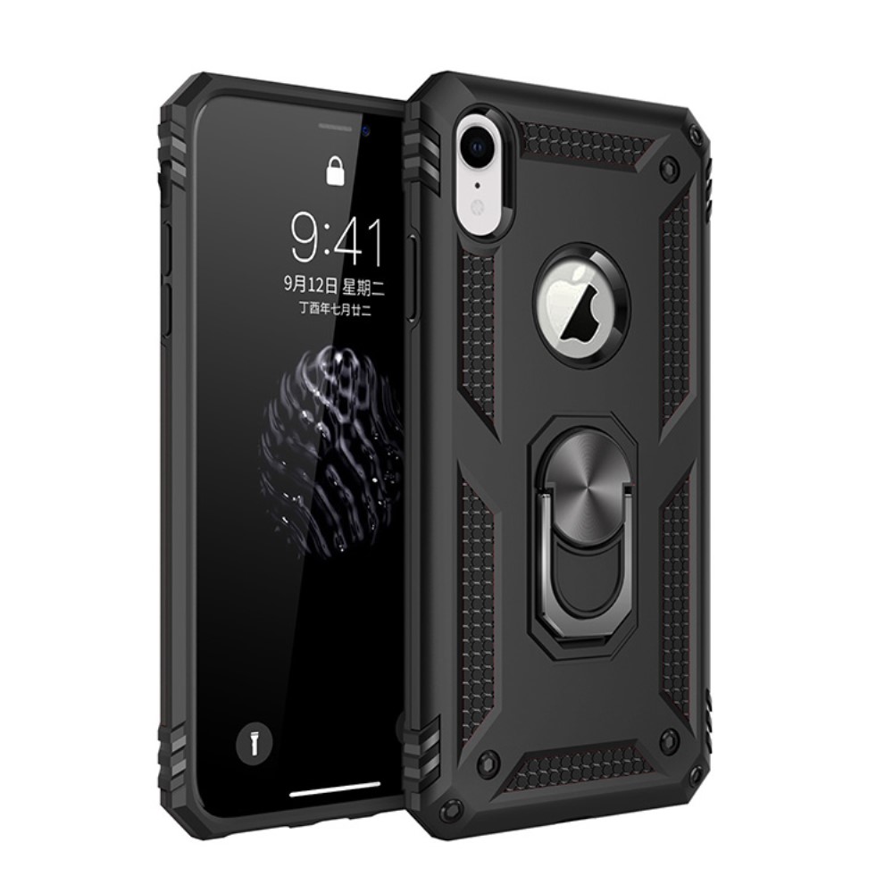  iPhone XR - Hybrid Armor Ring Skal - Svart - Teknikhallen.se