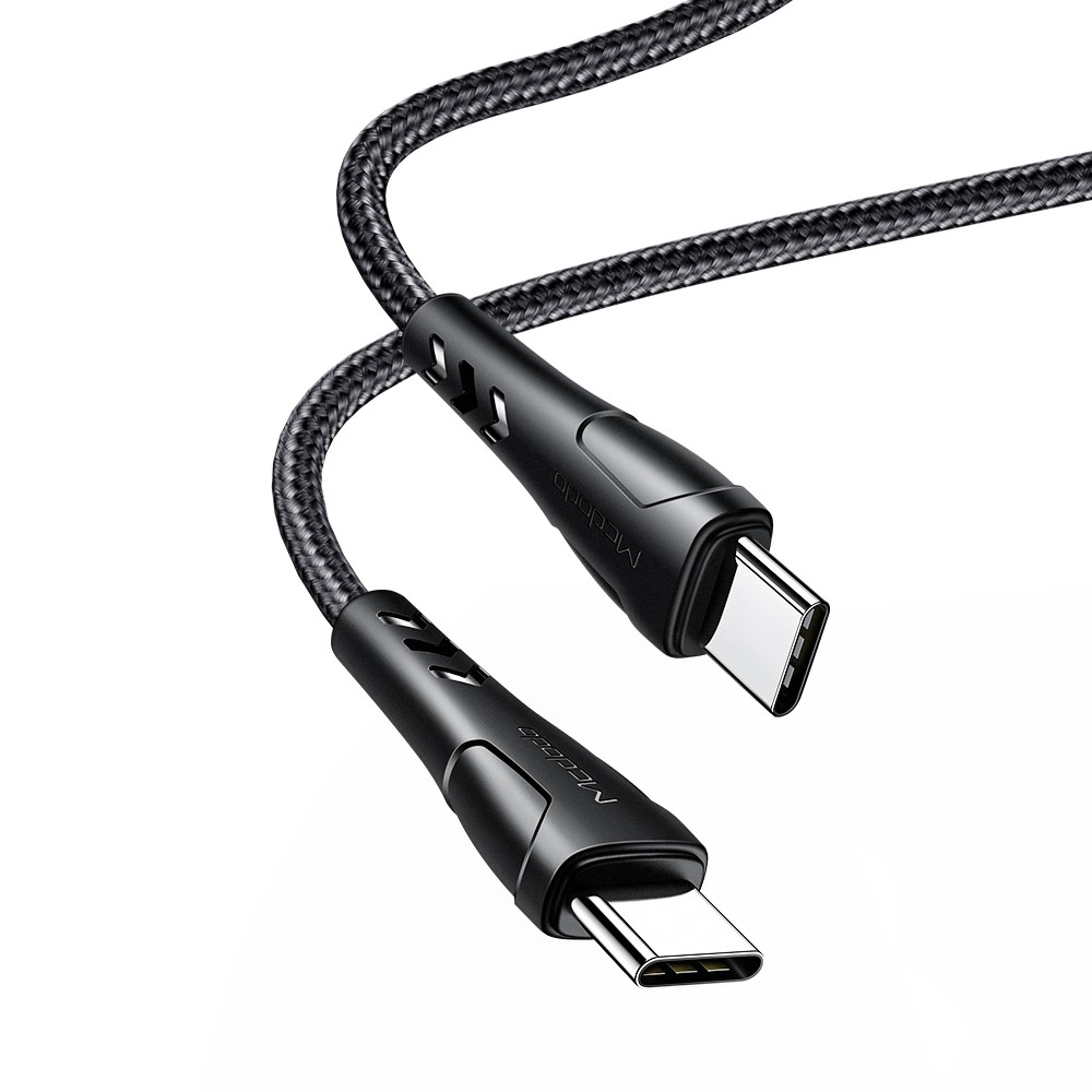 MCDODO MCDODO Snabbladdare 1.2m USB-C - USB-C Nylon Kabel - Svart - Teknikhallen.se