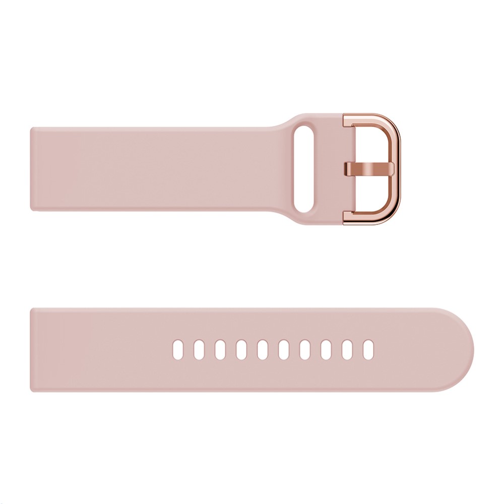  Silikon Armband För Smartwatch (20mm) - Rosa - Teknikhallen.se