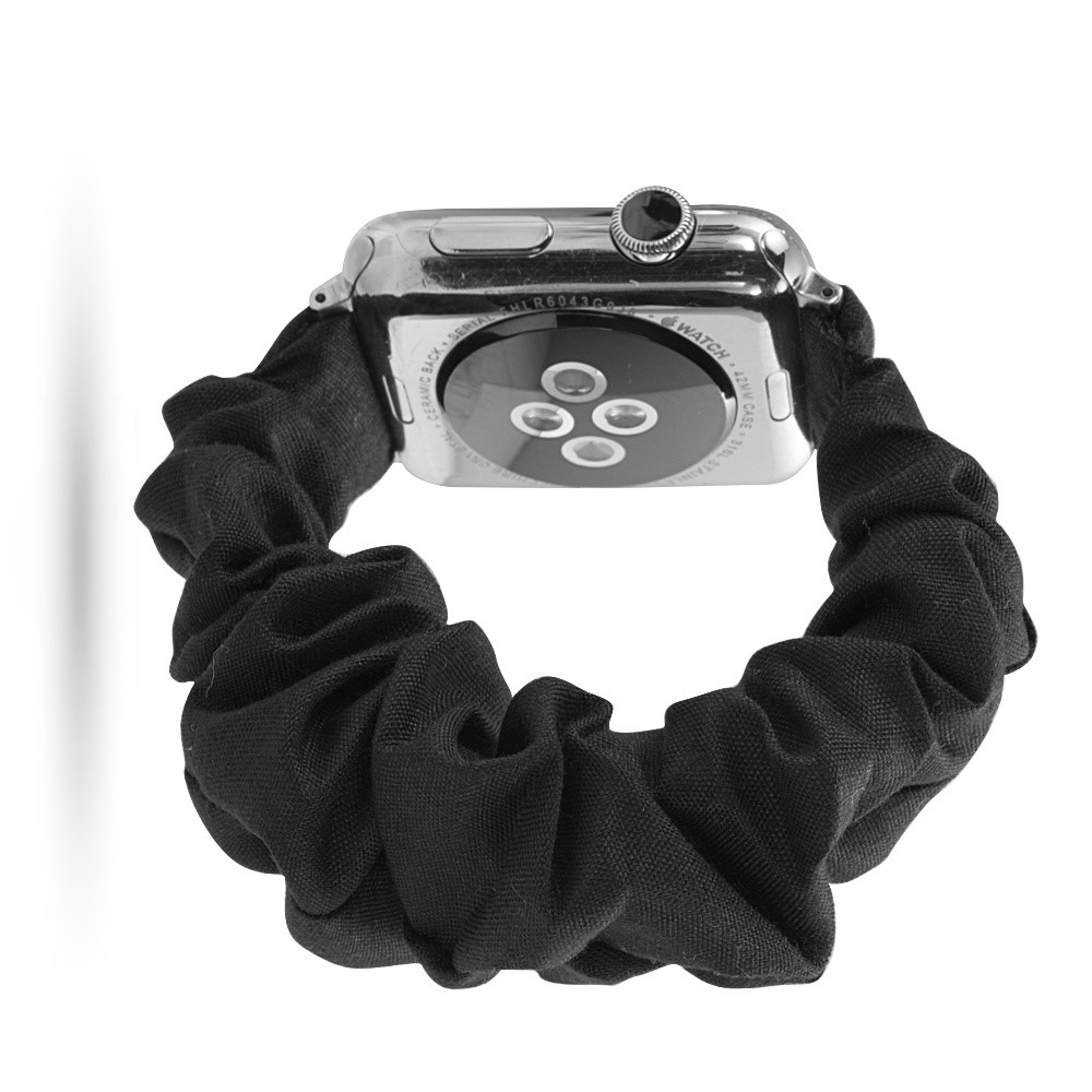  Scrunchie Black Armband Apple Watch 42/44/45/49 mm - Teknikhallen.se