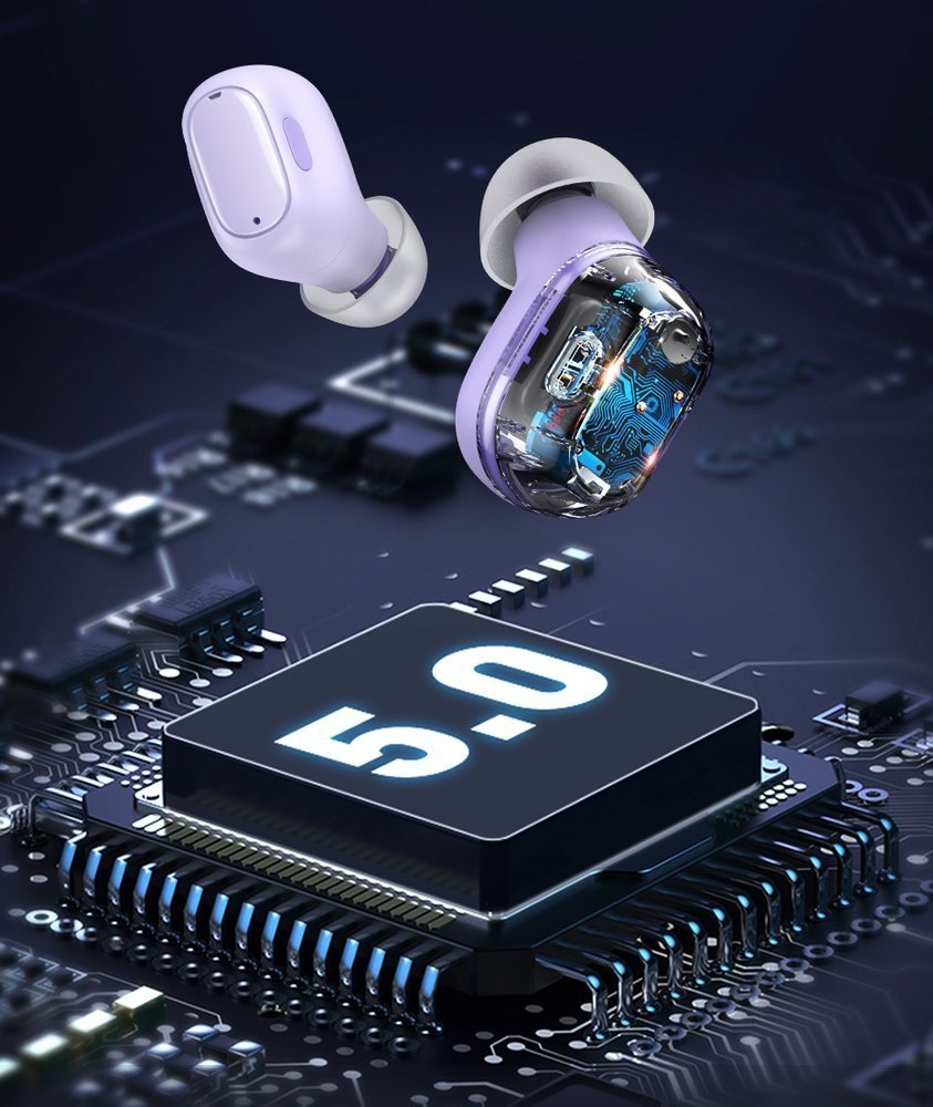 BASEUS Baseus Encok WM01 True Wireless Hörlurar - Lila - Teknikhallen.se