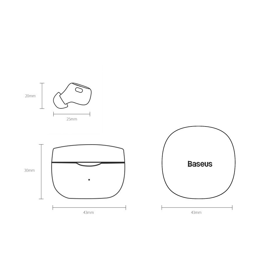 BASEUS Baseus Encok WM01 True Wireless Hörlurar - Lila - Teknikhallen.se