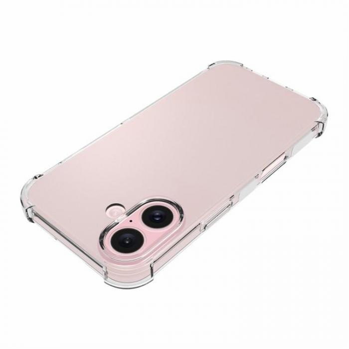  iPhone 16 Plus Skal Shockproof TPU Transparent - Teknikhallen.se