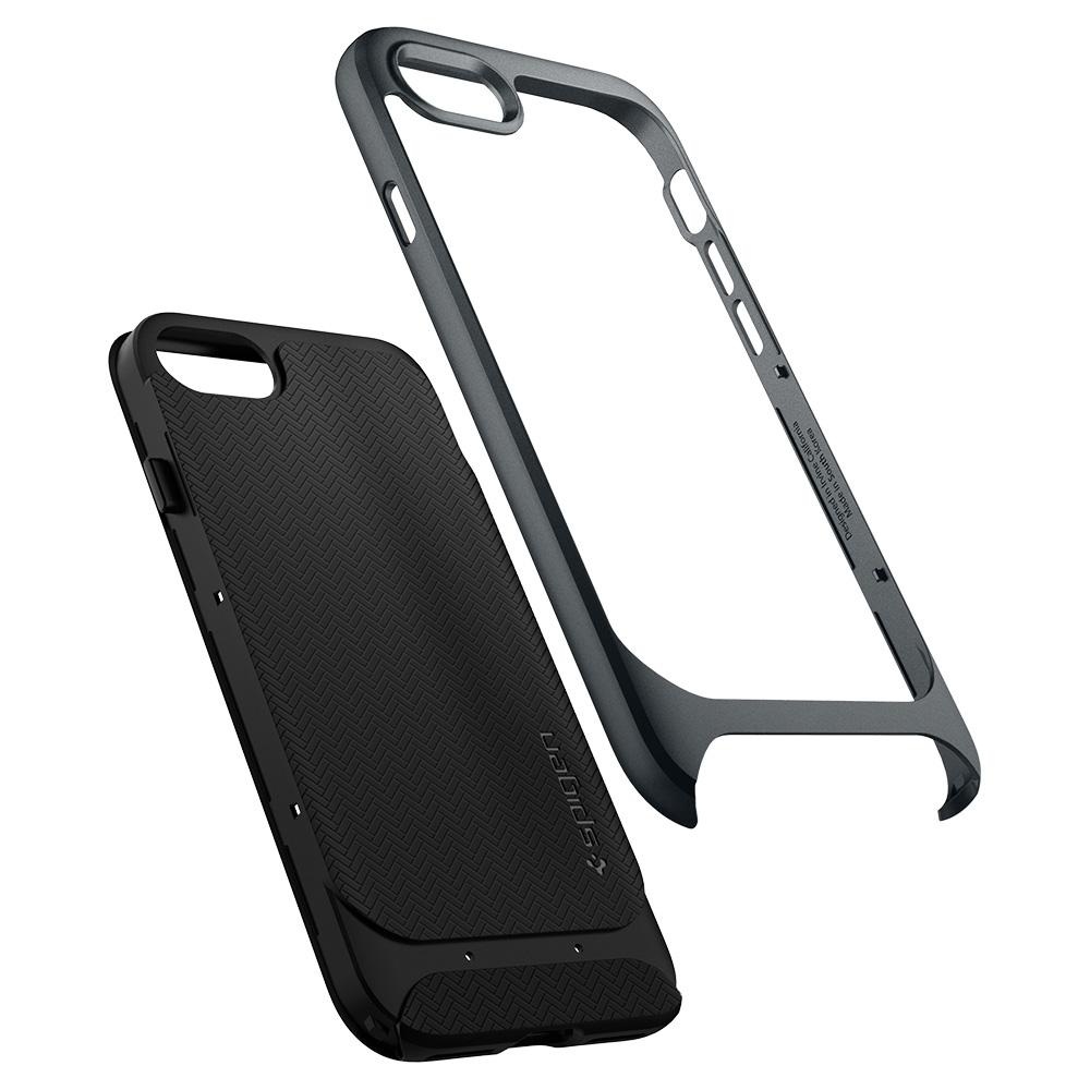 Spigen iPhone 7/8/SE (2020/2022) - Spigen Herringbone Skal - Svart/Blå - Teknikhallen.se