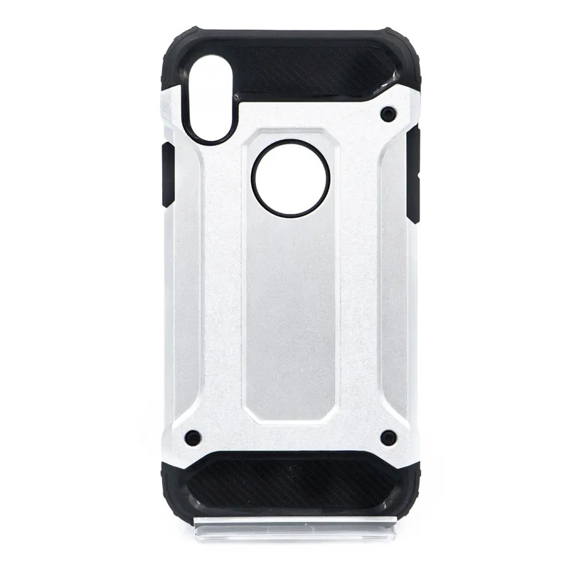  iPhone X/Xs - Shockproof Armor Hybrid Skal - Silver - Teknikhallen.se