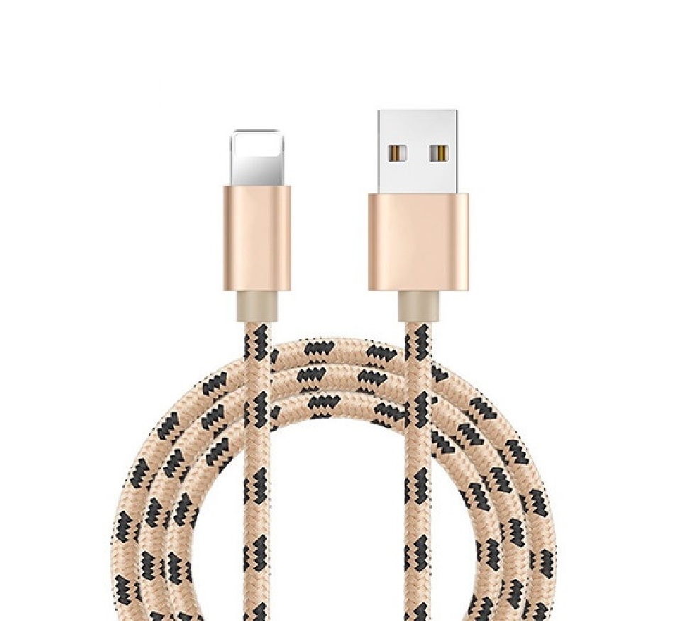  Lightning Laddning Kabel - Guld 1m - Teknikhallen.se