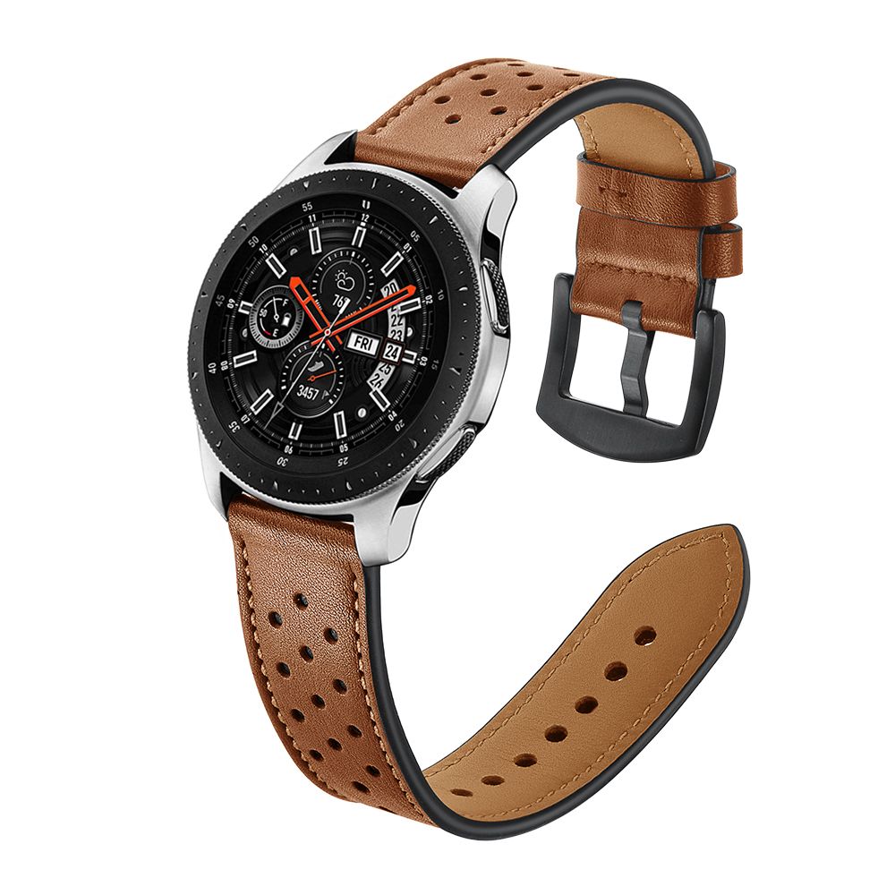 Tech-Protect Tech-Protect Äkta Läder Armband Samsung Galaxy Watch 46 mm Brun - Teknikhallen.se