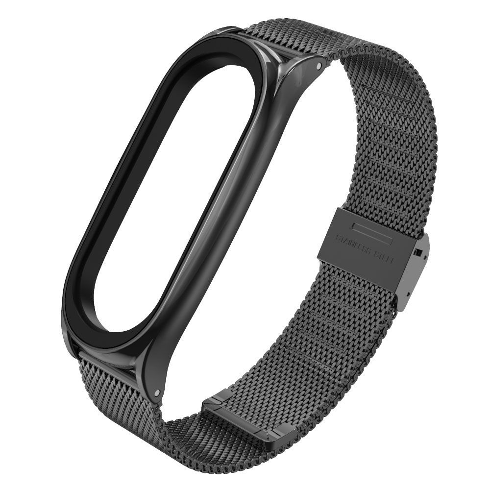 Tech-Protect Tech-Protect Milanese Metall Armband Xiaomi Mi Smart Band 5/6 Svart - Teknikhallen.se