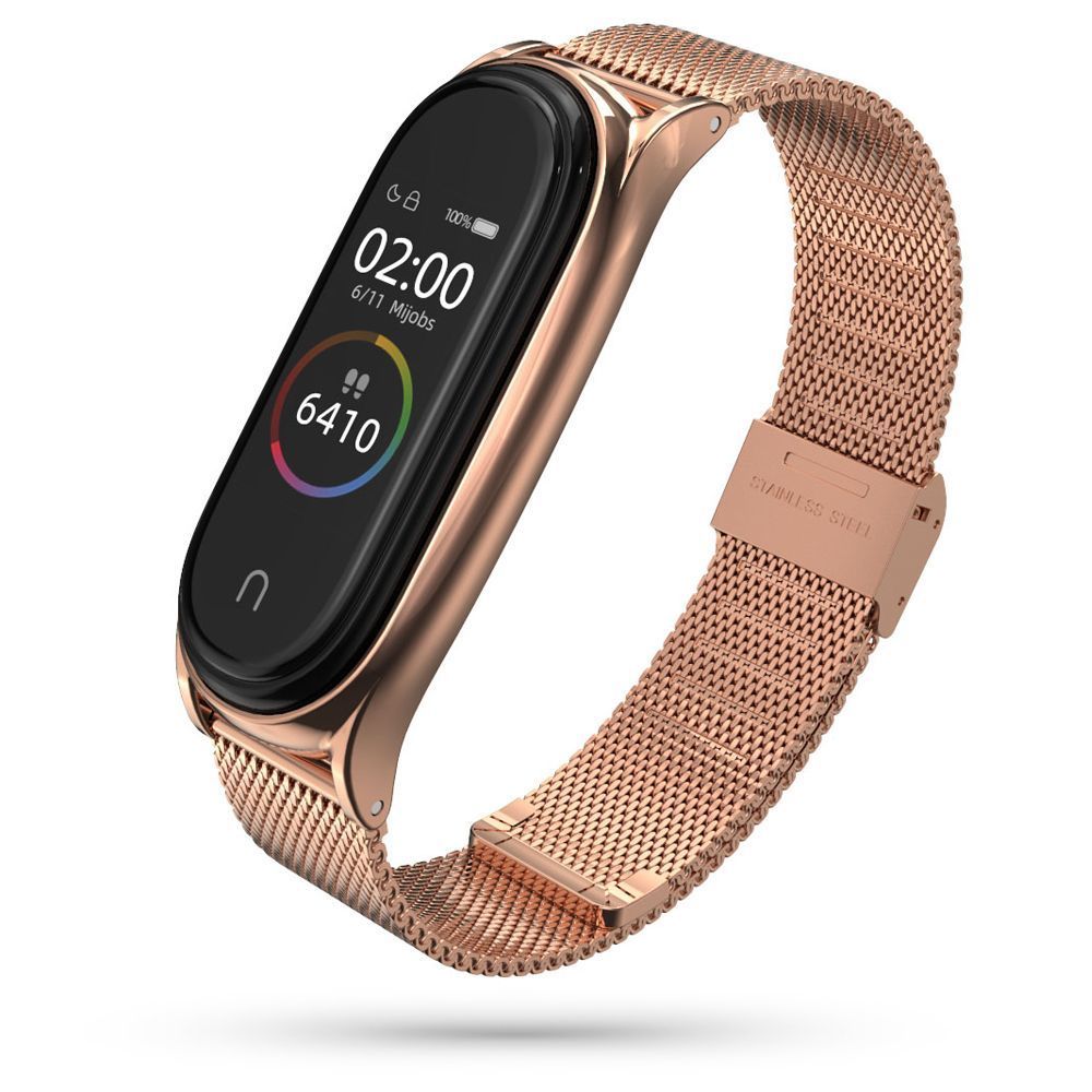 Tech-Protect Tech-Protect Milanese Metall Armband Xiaomi Mi Smart Band 7 Rosguld - Teknikhallen.se