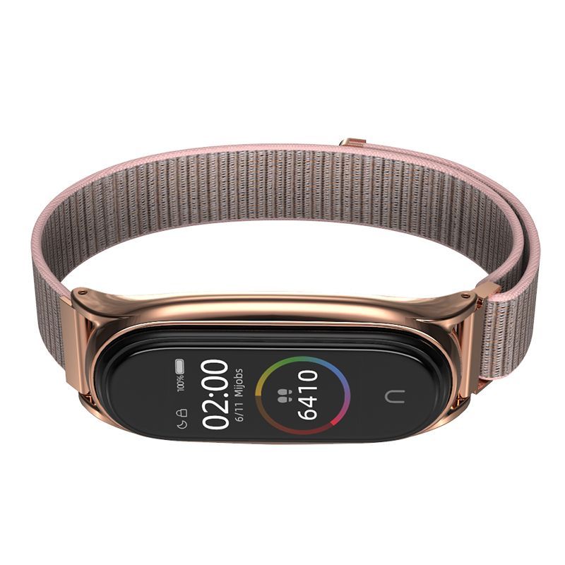 Tech-Protect Tech-Protect Xiaomi Mi Smart Band 5 / 6 Nylon Armband Rosguld - Teknikhallen.se