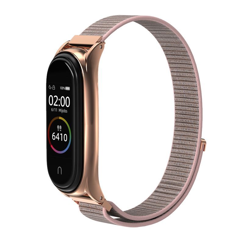 Tech-Protect Tech-Protect Xiaomi Mi Smart Band 5 / 6 Nylon Armband Rosguld - Teknikhallen.se