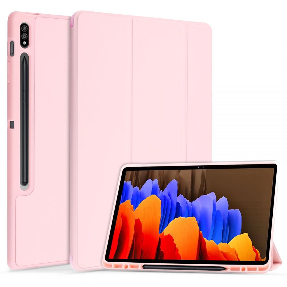 Tech-Protect Tech-Protect Galaxy Tab S7 FE Fodral Med Pennhllare Rosa - Teknikhallen.se