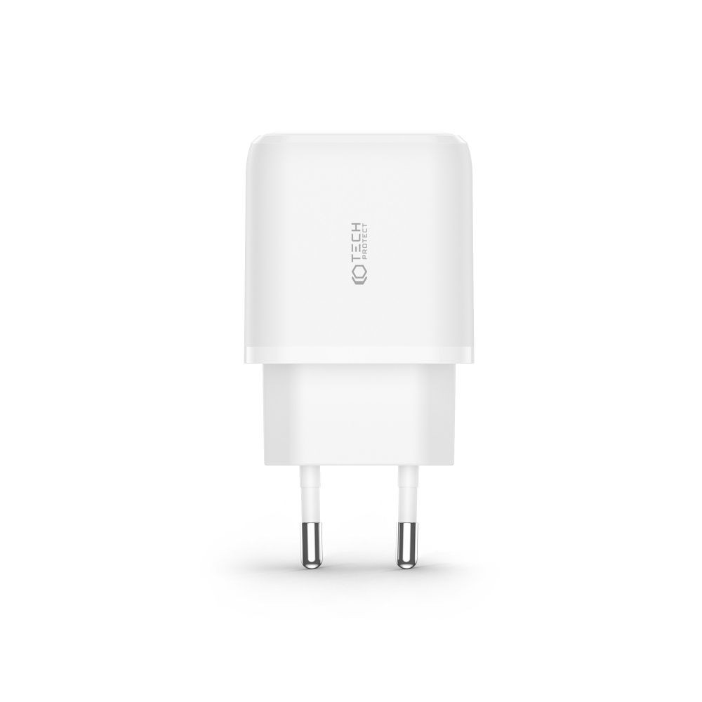 Tech-Protect Tech-Protect 20W Väggladdare PD QC USB-C / USB-A Vit - Teknikhallen.se