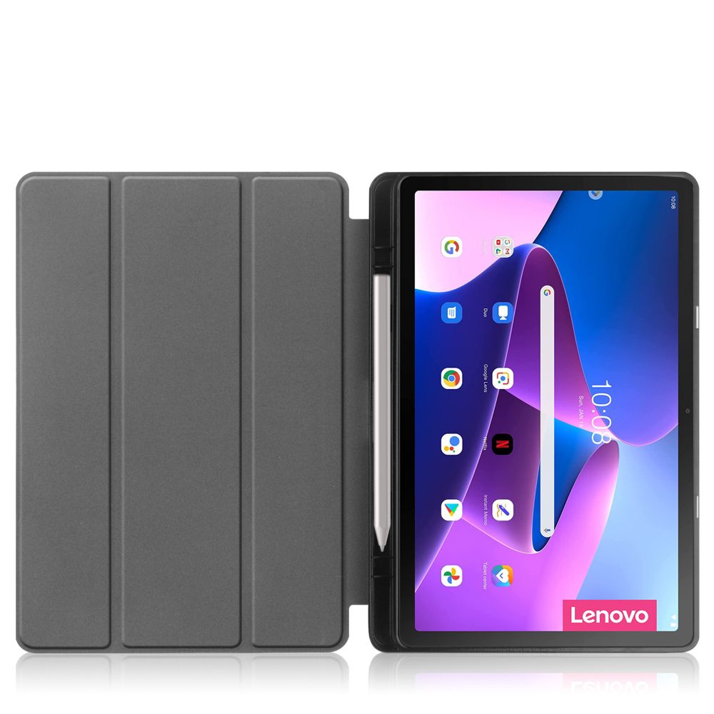 Tech-Protect Tech-Protect Lenovo Tab M10 Plus Gen 3 Fodral Pennhållare Grå - Teknikhallen.se