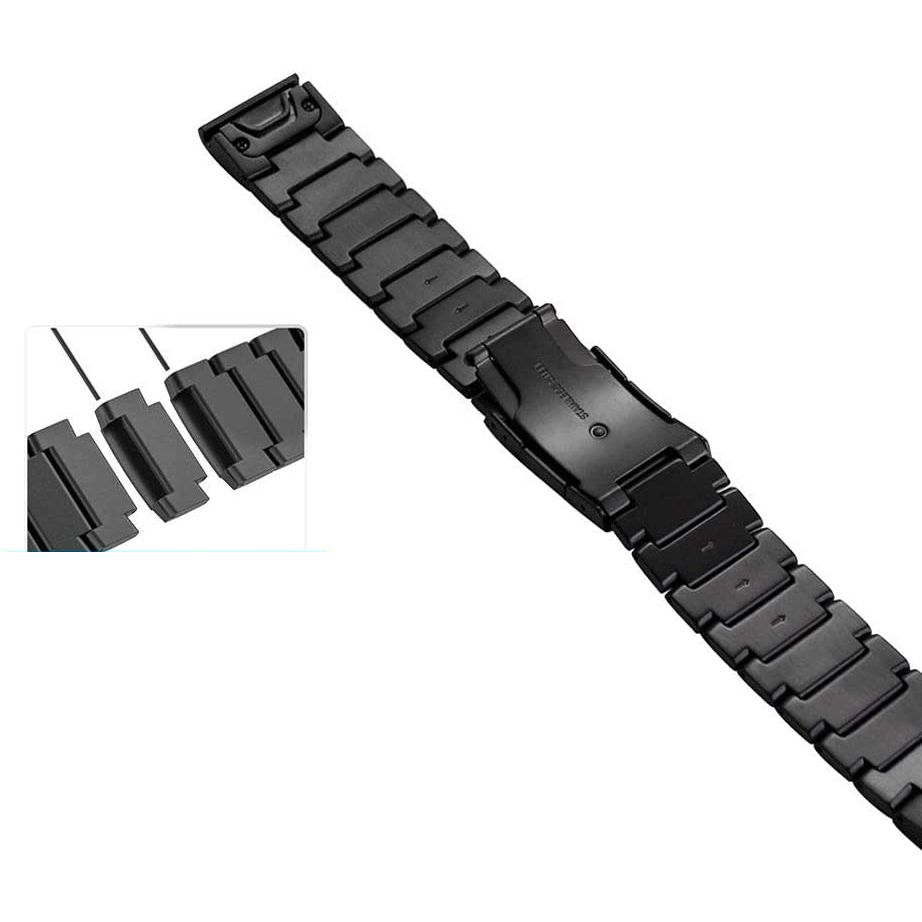 Tech-Protect Tech-Protect Garmin Fenix 3/5X/6X/7X Armband Stainless Svart - Teknikhallen.se
