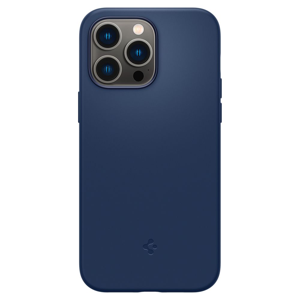 Spigen Spigen iPhone 14 Pro Max Skal Silicone Fit Mag MagSafe Navy Blue - Teknikhallen.se