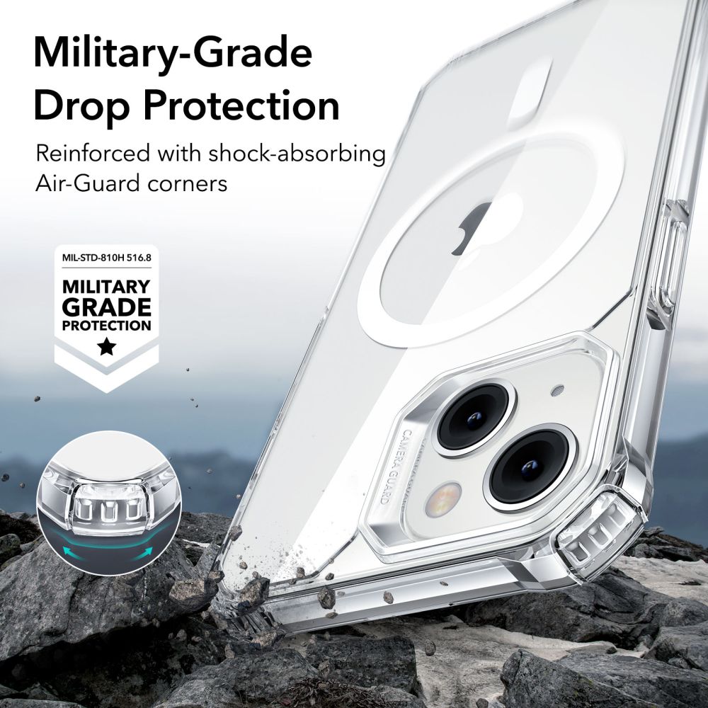 ESR ESR iPhone 13 / 14 Skal Air Armor HaloLock MagSafe Transparent - Teknikhallen.se