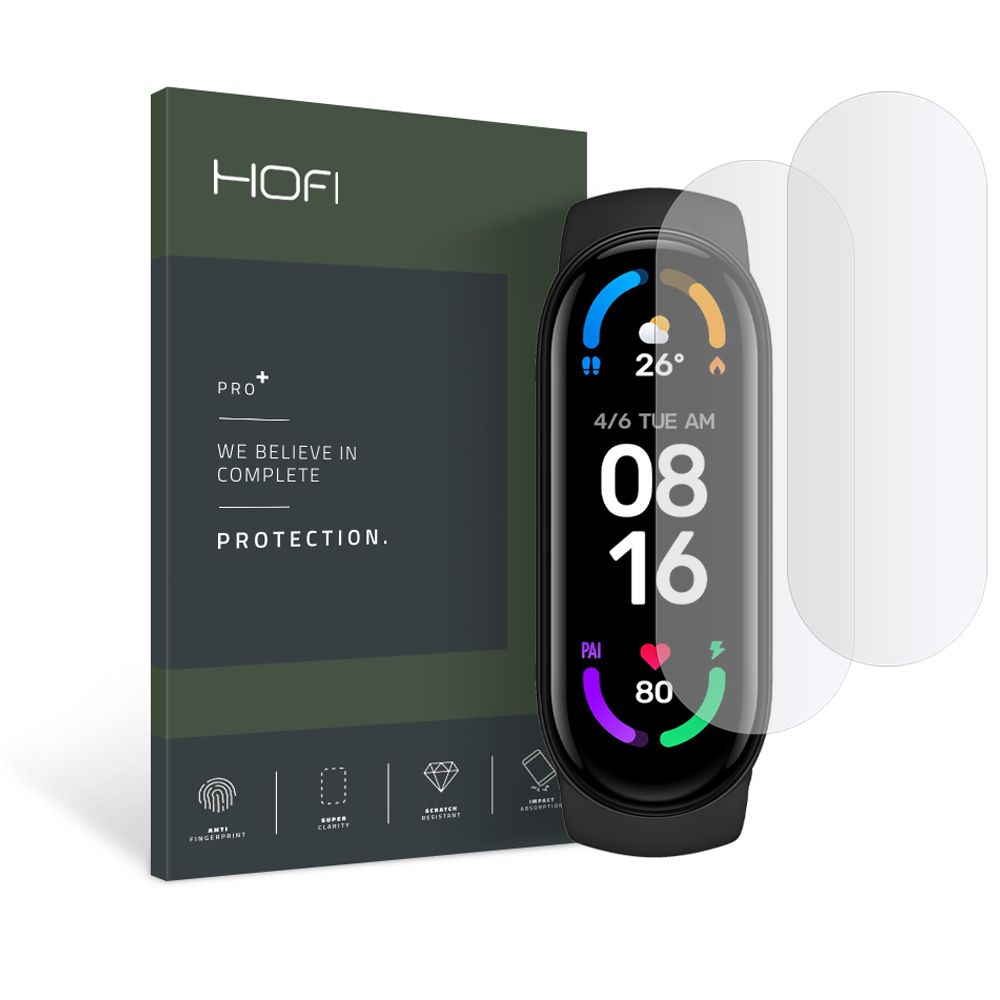 HOFI HOFI Xiaomi Mi Smart Band 5/6 2-PACK Pro+ Skrmskydd HydroFlex - Teknikhallen.se
