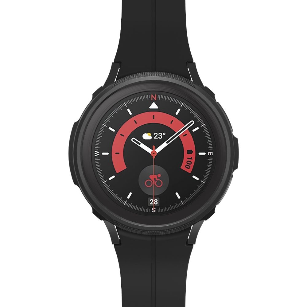 Spigen Spigen Galaxy Watch 5 Pro 45mm Skal Liquid Air Matt Svart - Teknikhallen.se